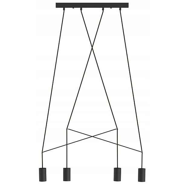 Závěsná lampa Imbria Černá 4xGU10 Stropní Svítidlo do obývacího pokoje Dům
