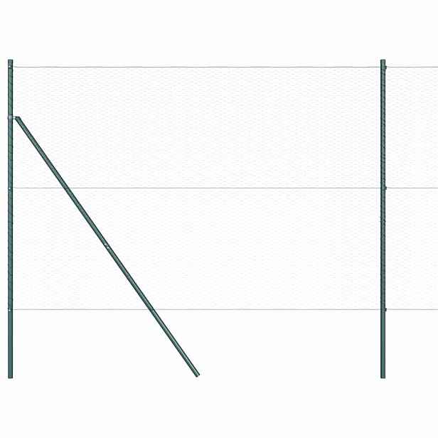 vidaXL Hexagonální kotvení plotu 10 x 1,5 m Ocel potažená PVC Zelená