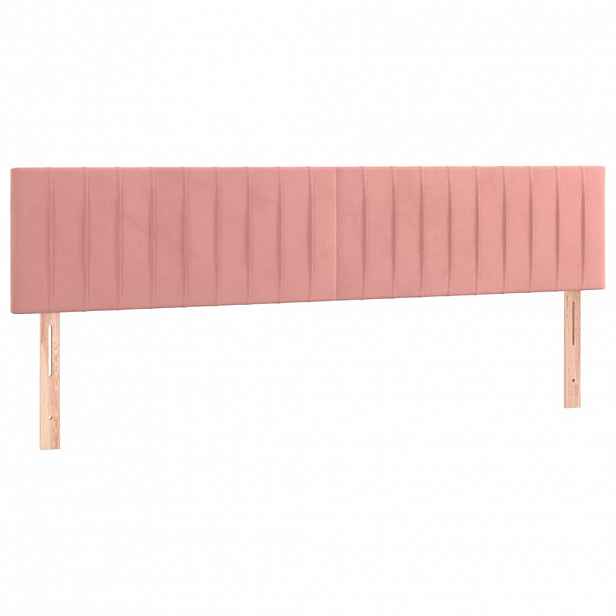 vidaXL Čela postele růžová 160x5x78/88 cm samet
