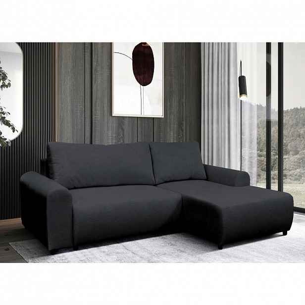 MID.YOU ROHOVÁ SEDAČKA, textil, černá
