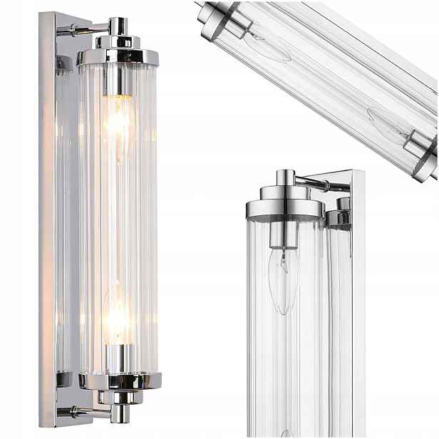 Nástěnná Svítidla Lorenzo 2XE14 Sklo Chromové Light Prestige