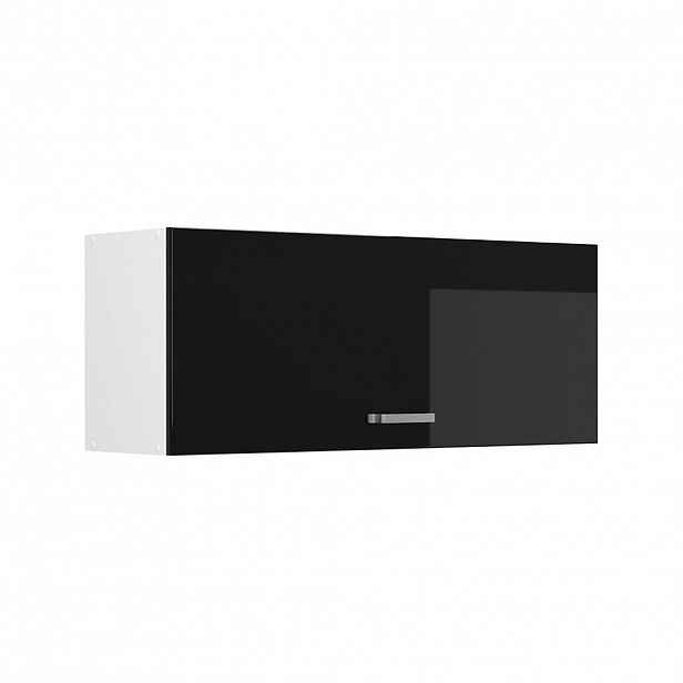 Vicco VĚŠÁK NA STĚNU R-Line, Černý vysoký lesk/Bílá, 100 cm Plochý