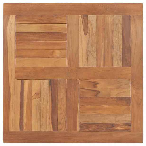 vidaXL Stolní deska masivní teakové dřevo čtvercová 80 x 80 x 2,5 cm