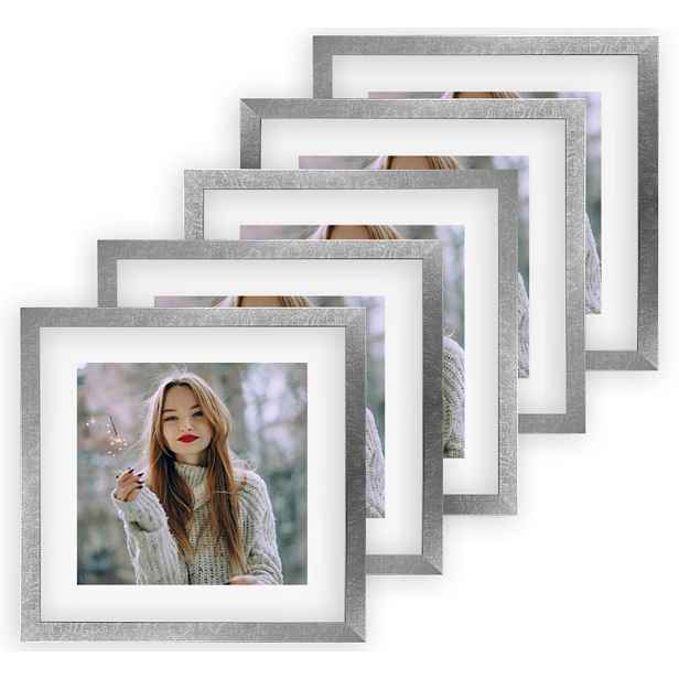 Sada 5 rámečků na fotografie p-p 20x20 Itálie stříbrná