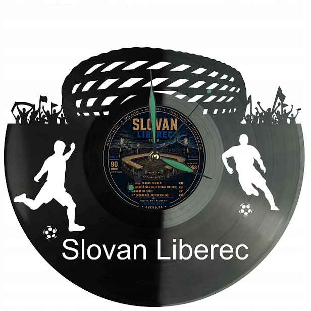 Slovan Liberec Nápad na Dárek Nástěnná Dekorace z vinylové desky