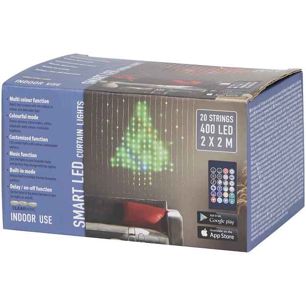 Závěs s 400 Led diodami 2 x 2 metry