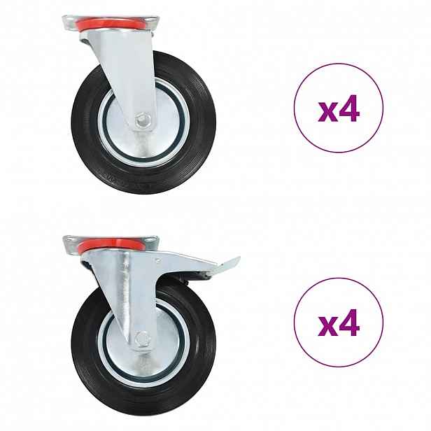 vidaXL 8 ks otočná kolečka 200 mm