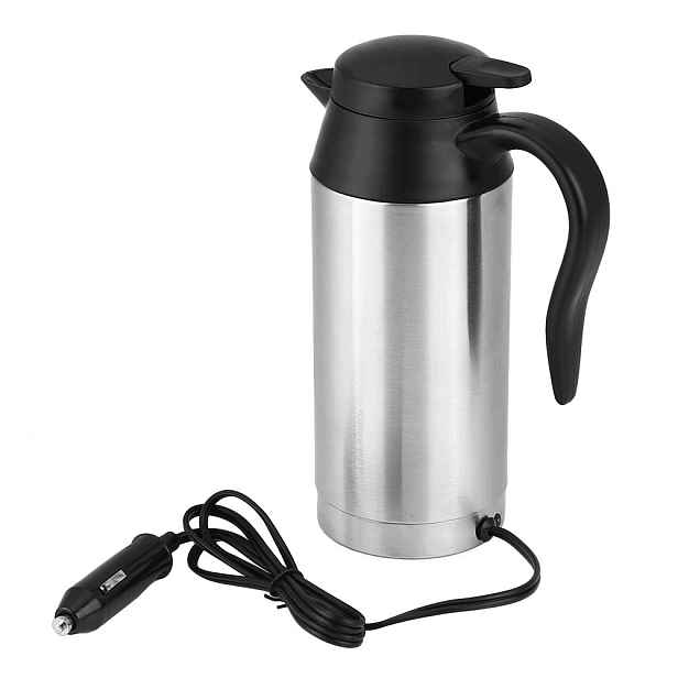 Autovarná Konvice 12V 750 ML 120 W Do Auta Vaří Vodu O Teplotě 100 °C, Termoska