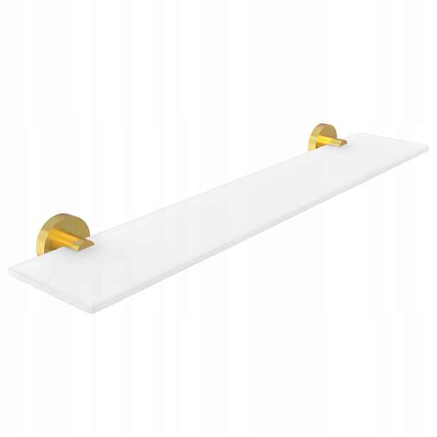 Nimco Unix zlatá police do koupelny skleněná mat 60 cm Unz 13091B-60-Z