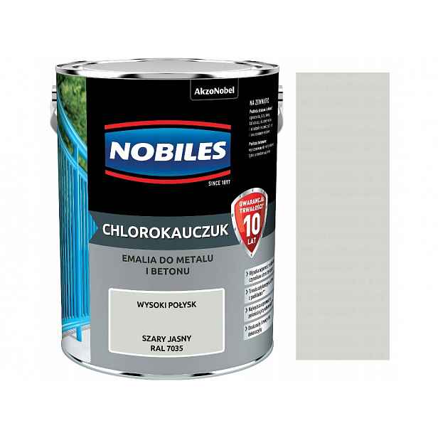 Nobiles Chlorkaučuková Barva 5L Světle Šedá 7035