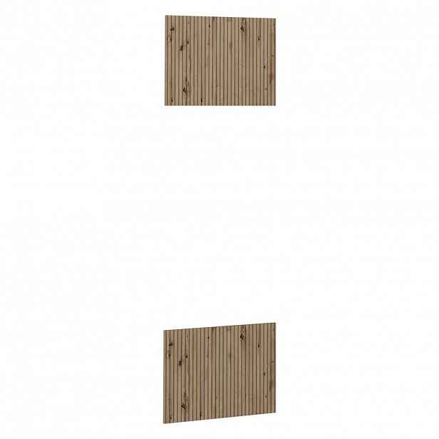 Vicco KUCHYŇSKÁ DVÍŘKA R-Line Řemeslný dub 59.6 x 88.4 cm nábytková čela pro skříň k vestavné mikrovlnné troubě