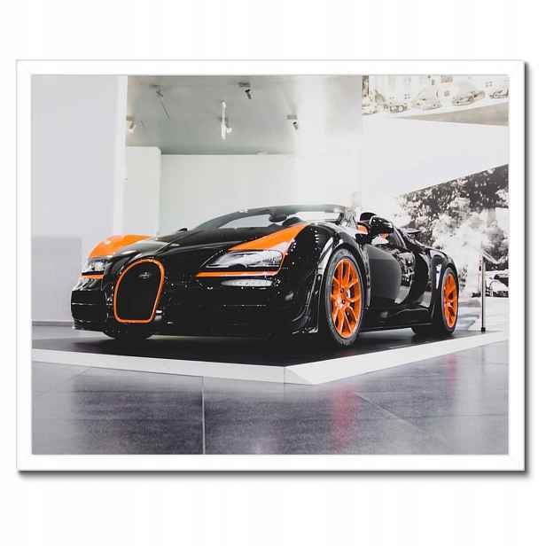 Plakáty v rámu 50x40 Bugatti Auto