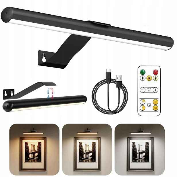 Magnetická obrazová Led lampa pro bateriovou galerii s dálkovým ovládáním