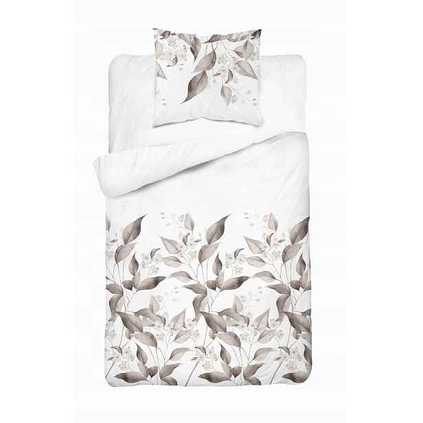 Povlečení 140x200 Béžově hnědé listy Home Satin