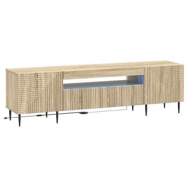 vidaXL LED TV skříň HAARLEM 153 x 35 x 43 cm Dub sonoma