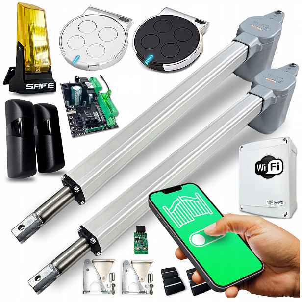 Set Pohon pro Dvojkřídlovou bránu 7 m 400 kg Wifi Automat lampa ovladače