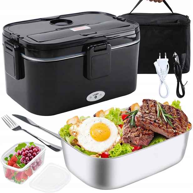 Elektrický Ohřívač Obědů, Přenosný Box, Vzduchotěsný, 1,8 L 0,45 L