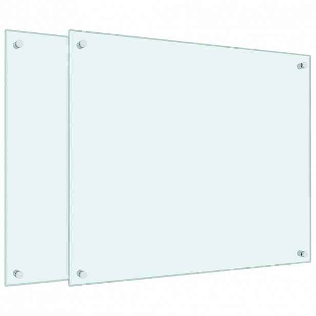 vidaXL Kuchyňské panely 2 ks bílé 70 x 60 cm tvrzené sklo