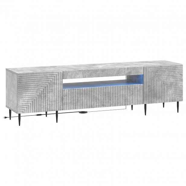 vidaXL LED TV skříň HAARLEM 153 x 35 x 43 cm Betonově šedá