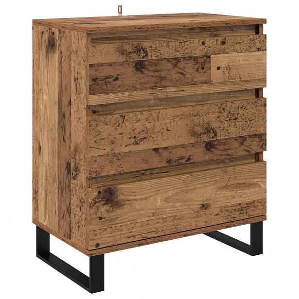 vidaXL Servírovací skříň Staré dřevo 60 x 35 x 70 cm Kompozitní dřevo