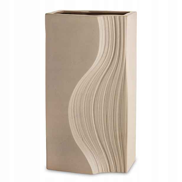Elegantní váza Flakon Porcelánová Béžová 35 cm Styl Přírodní Dekorace