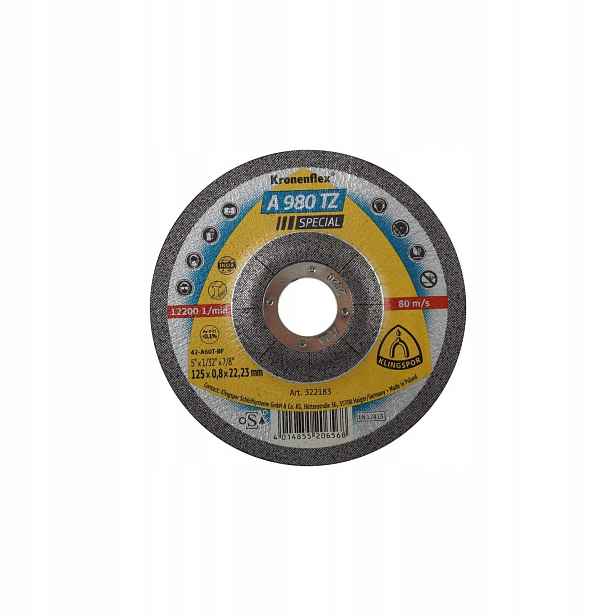 Kotouč na řezání ušlechtilé oceli A 980 Tz Speciál 125x0,8x22 mm 25 kusů v