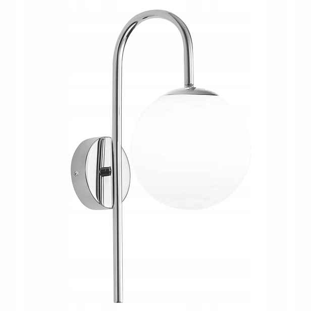 Moderní lampa Kule Bílá E27 Chrom Kovová Styl Loft Toolight
