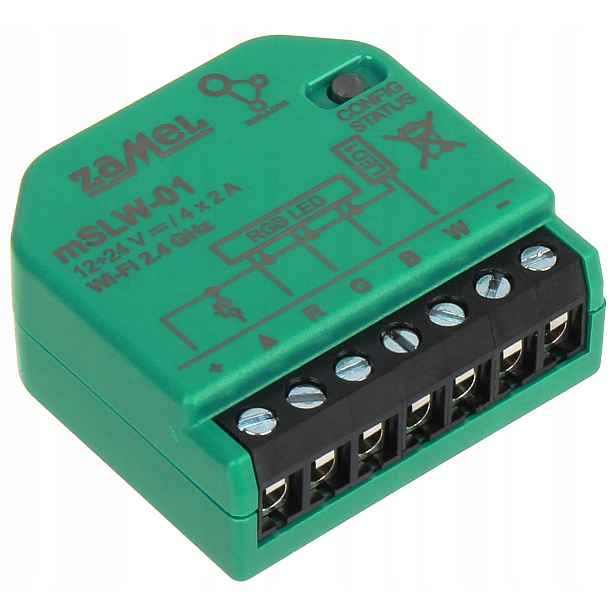 Inteligentní Ovladač Led Osvětlení MSLW-01 Wi-Fi, 12 24 V DC Zamel