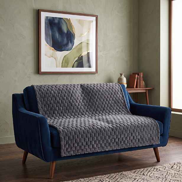 Přehoz na sedačku a pohovku FLANELA šedý 170x210 cm, 200x220 cm Rozměr: 200x220 cm