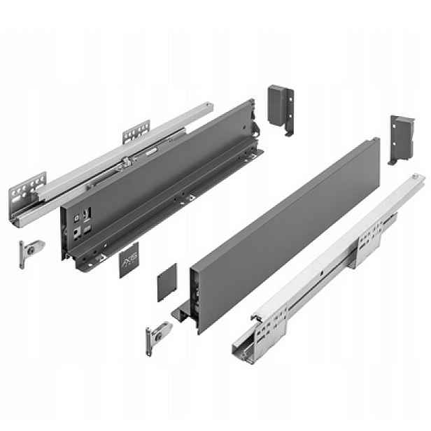Šuplík Gtv Axis Pro Push To Open Nízká Gtv H86 L450 Antracit Plný Výsuv
