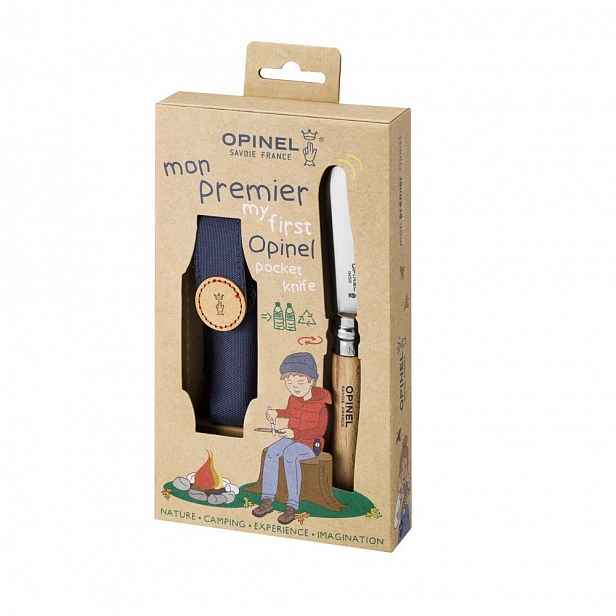 Opinel Sada My first kapesní nůž plus pouzdro na opasek, 8 cm 002400