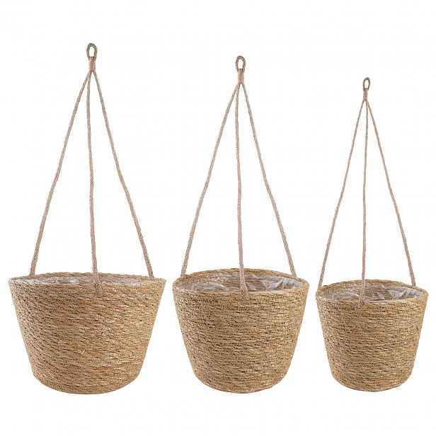 vidaXL 3 ks Přírodní Ø26 x 19 cm 100% mořská tráva