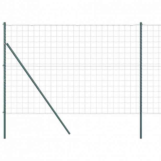 vidaXL Euro plotové kotvení 10 x 1,6 m Ocel potažená PVC Zelená