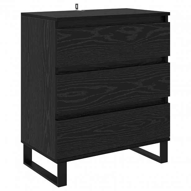 vidaXL Servírovací skříň Černý dub 60 x 35 x 70 cm Kompozitní dřevo
