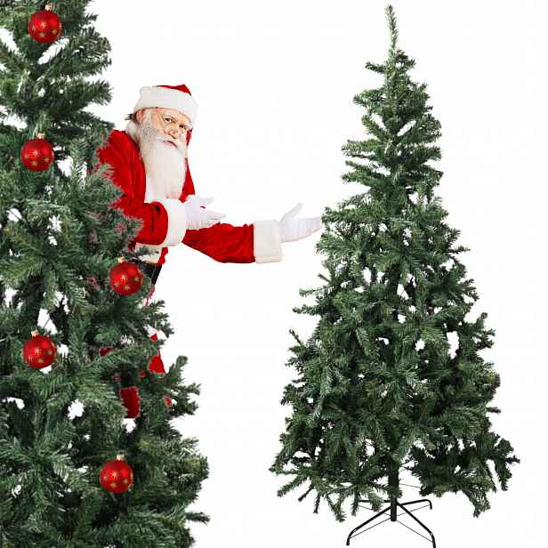 Umělý Vánoční Stromeček Zelený XXL Velký 180 CM X 100 CM Smrk Podstavec