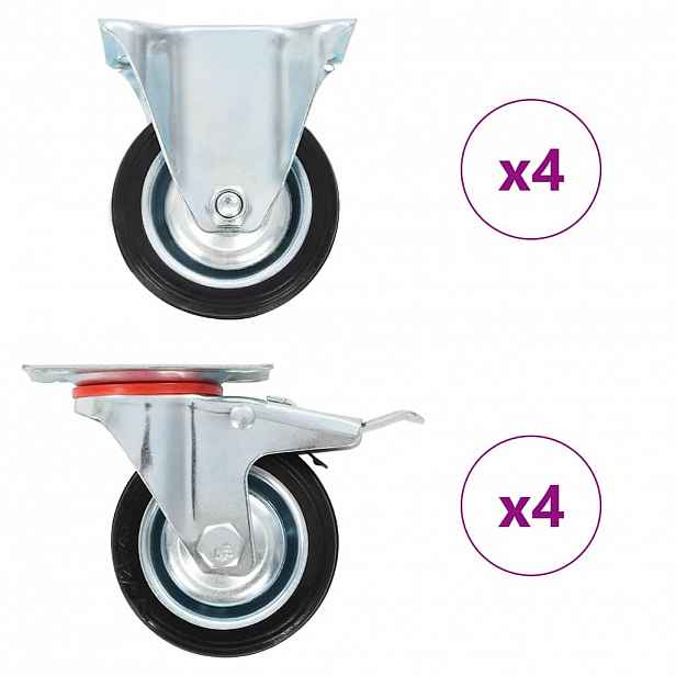 vidaXL 8 ks pojezdová kolečka 75 mm