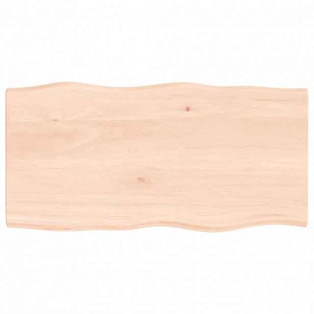vidaXL Stolní deska 80 x 40 x 2 cm neošetřený masivní dub živá hrana