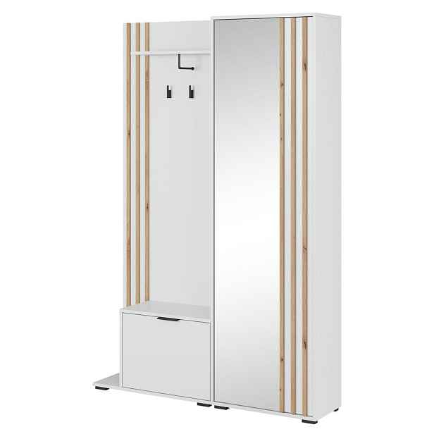MASSENO MODERNÍ PŘEDSÍŇOVÁ SESTAVA NELIANA, 131/192/40 cm, bílá