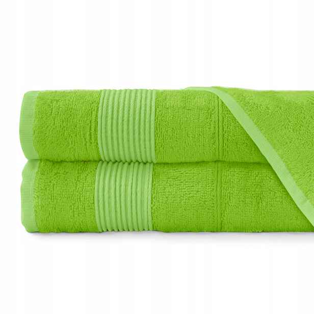 2x Bambusový koupelový ručník 70x140 Limetka 500 g/m2 Sada