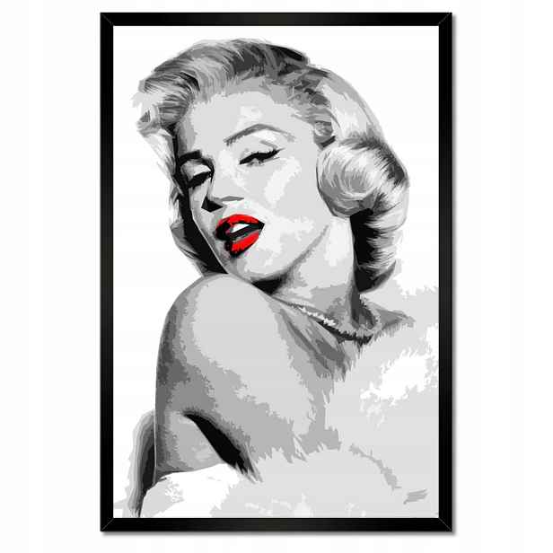 Plakáty v rámu 40x60 Marilyn červené rty