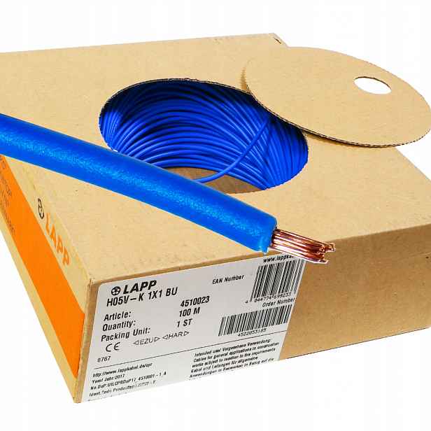 Kabel měděný Lgy 1mm modrý Lapp 100m