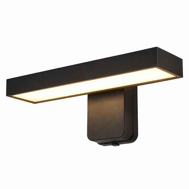 Moderní Led nástěnné svítidlo, černé, venkovní, nastavitelné, 17W, 3000K, IP65