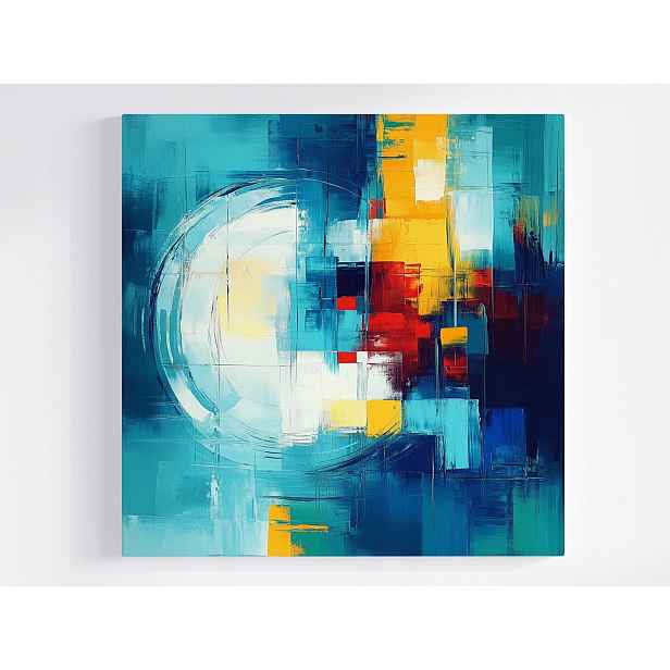 Obraz Na Plátně Plátno Abstrakce Geometrie Kompozice Kruh Barva 50x50