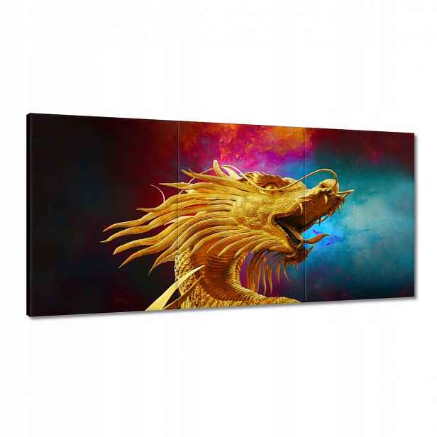 Obrazy 120x60 Zlatý drak