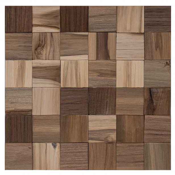 vidaXL Stěnový panel 11 ks Přírodní 30 x 30 x 2 cm
