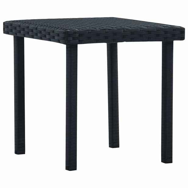 Zahradní čajový stolek polyratan Černá