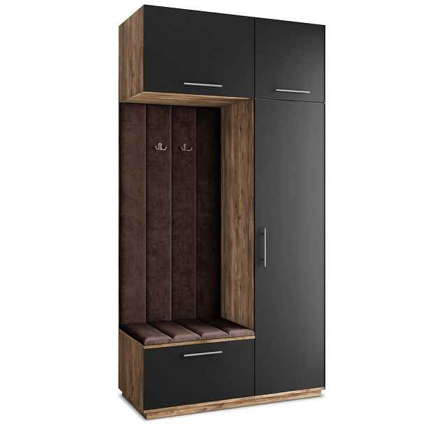 MASSENO MODERNÍ PŘEDSÍŇOVÁ SESTAVA REMA, 120/240/60 cm, dub Lefkas