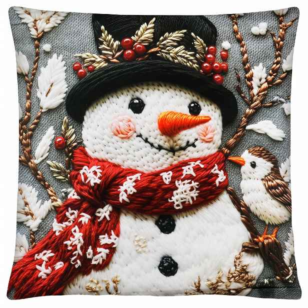 Vánoční povlak na polštář CHRISTMAS DAY motiv I.  40x40 cm