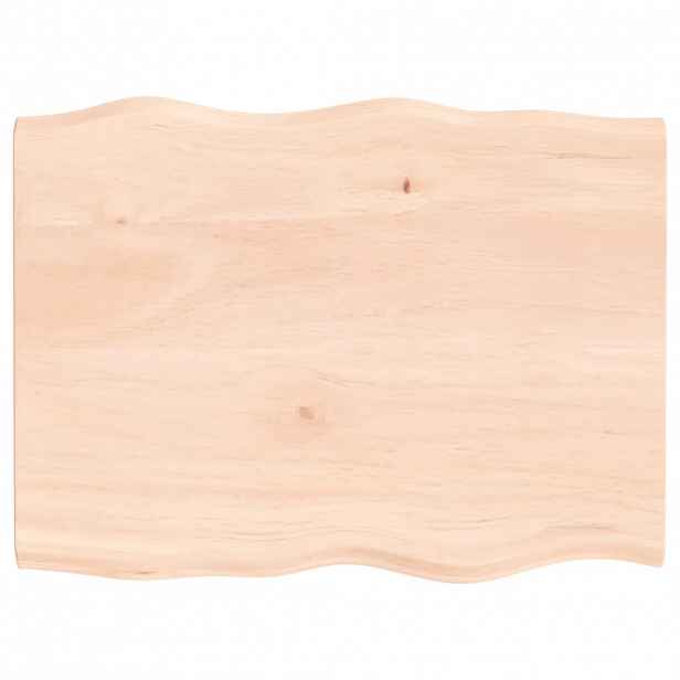 vidaXL Stolní deska 80 x 60 x 2 cm neošetřený masivní dub živá hrana