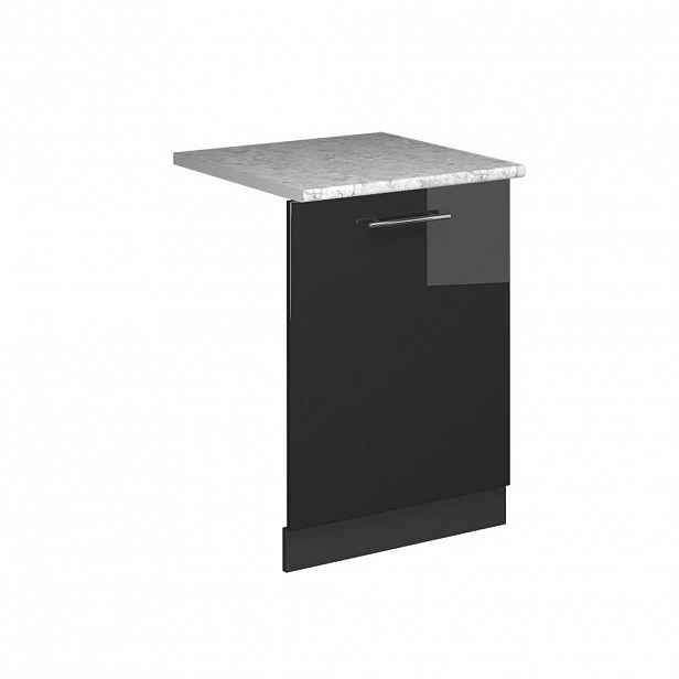 Vicco ČELNÍ PANEL MYČKY Fame-Line Antracitový vysoký lesk 60 cm s pracovní deskou